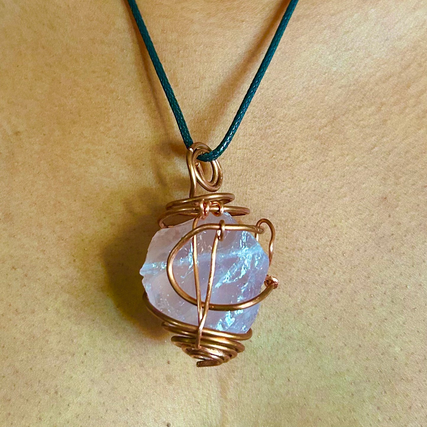 Custom Rose Quartz Crystal Necklace