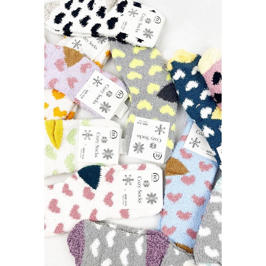 Lovely Winter Heart Socks