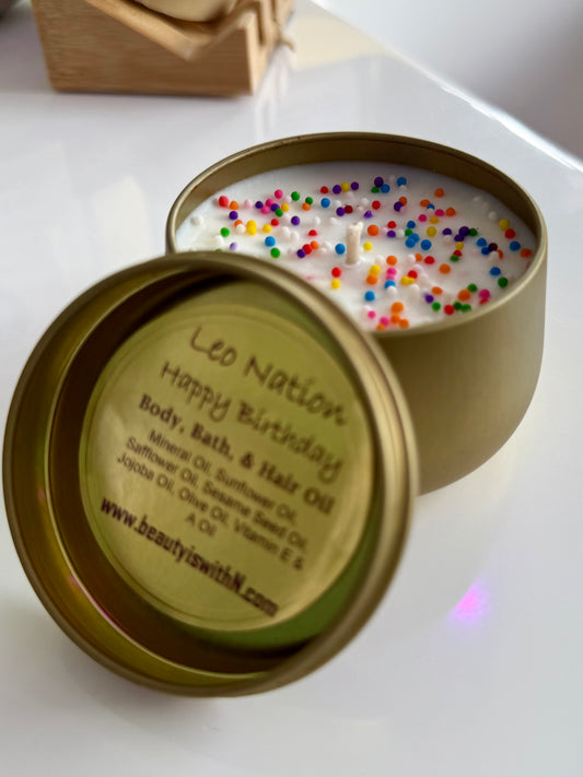 Massage Candle- Leo Nation Happy Birthday