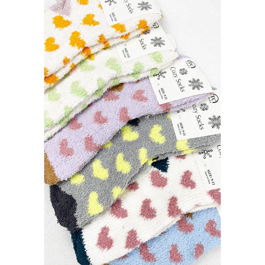 Lovely Winter Heart Socks
