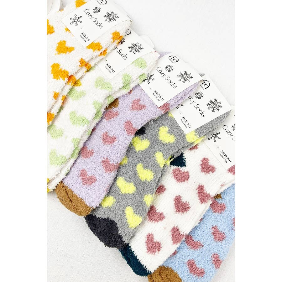Lovely Winter Heart Socks