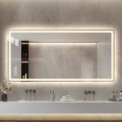 40*24 Inch Led Bathroom Mirror Vanity Mirrors & Front Light