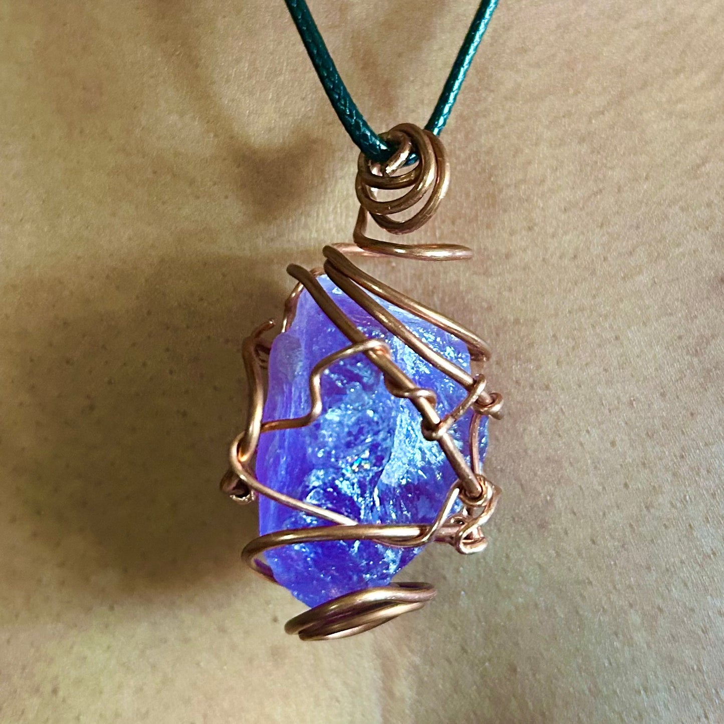 Custom Purple Amethyst Crystal Necklace