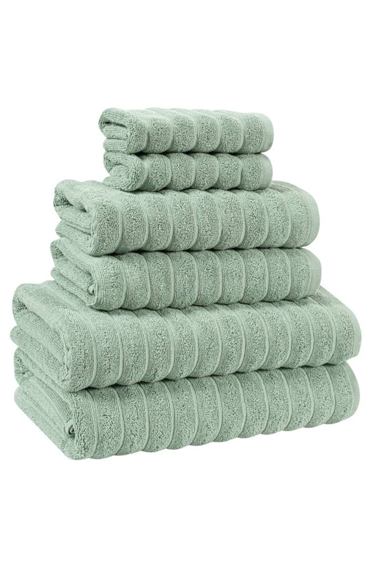 Euphoria Luxury 6-Piece Turkish Cotton Towel Set - Green: Green / Case of 1X Set