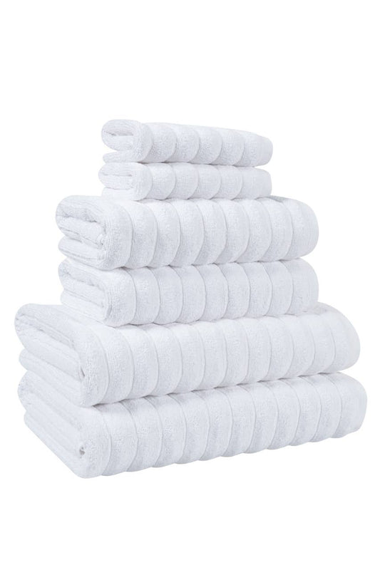 Euphoria Luxury 6-Piece Turkish Cotton Towel Set - White: White / Case of 1X Set