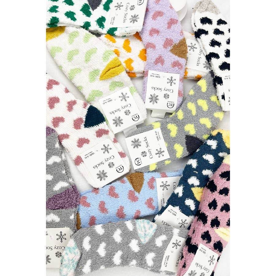Lovely Winter Heart Socks